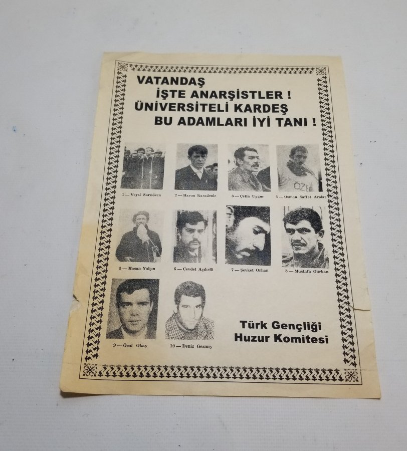 1970 LERDEN ÇOK NADİR SİYASİ AFİŞ