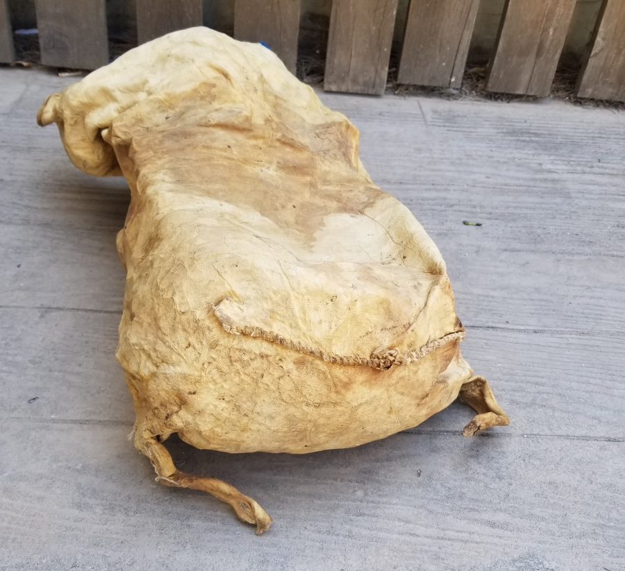 OSMANLI DÖNEMİ ÇOK NADİR DERİ SAKA KÜFESİ - SUCU KÜFESİ