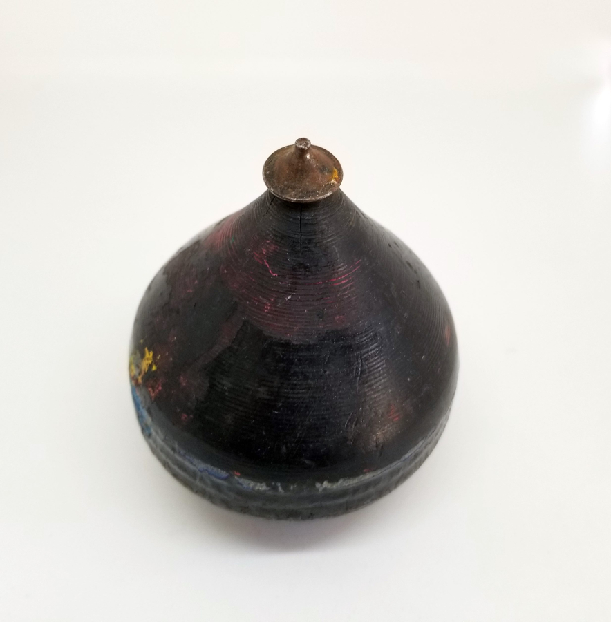 OSMANLI DÖNEMİ EL YAPIMI KÖK BOYALI AHŞAP TOPAÇ