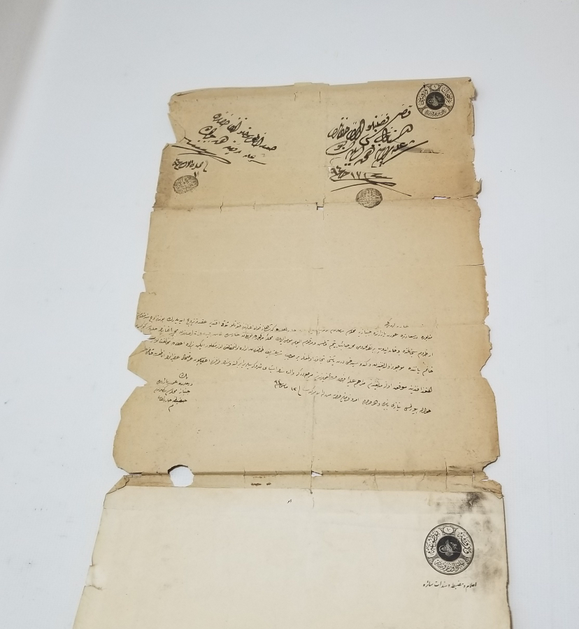 OSMANLI DÖNEMİ EL YAZMA BÜYÜK BOY HÜCCET