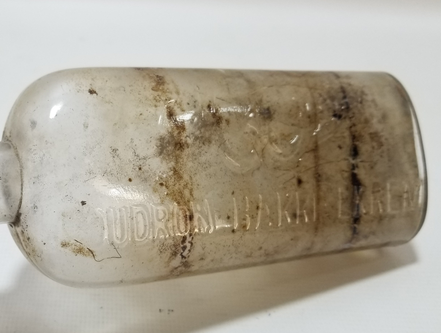 ÜZERİ OSMANLICA VE LATİNCE YAZILI ÇOK NADİR HAKKI EKREM İLAÇ ŞİŞESİ