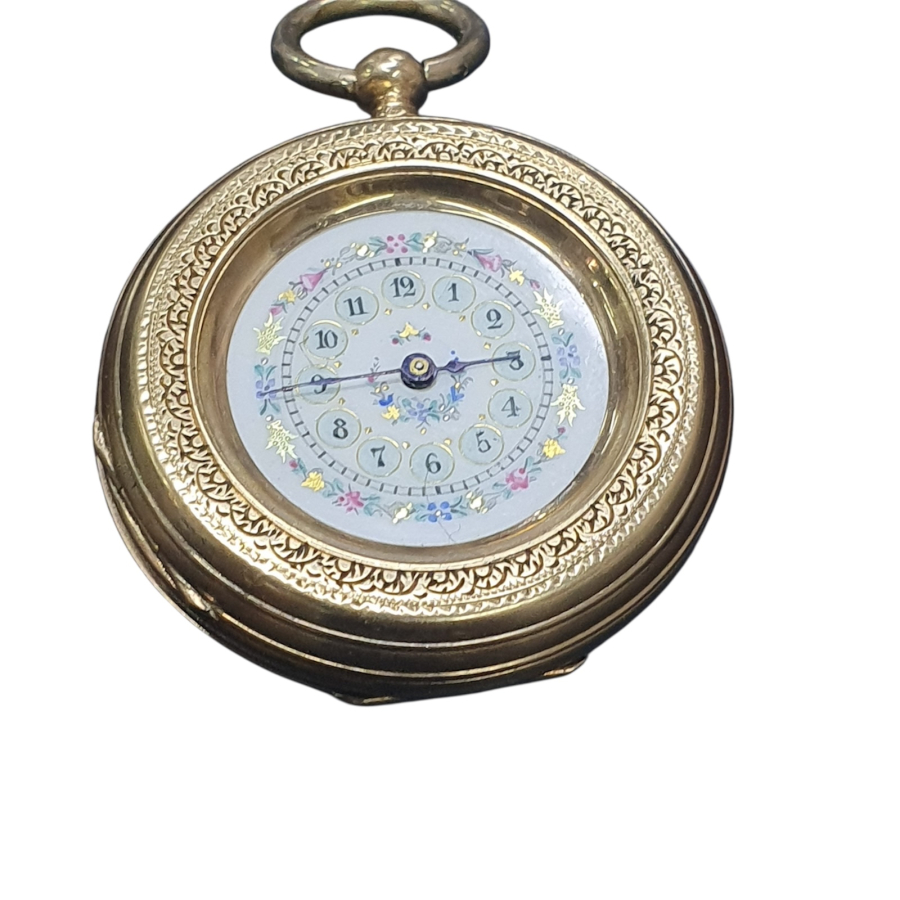 ANTİKA KURMALI İSKELET MODEL CEP SAATİ