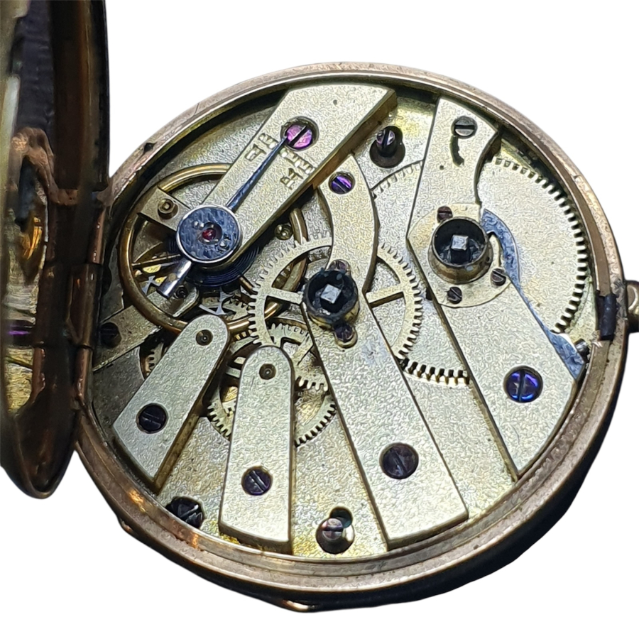 ANTİKA KURMALI İSKELET MODEL CEP SAATİ