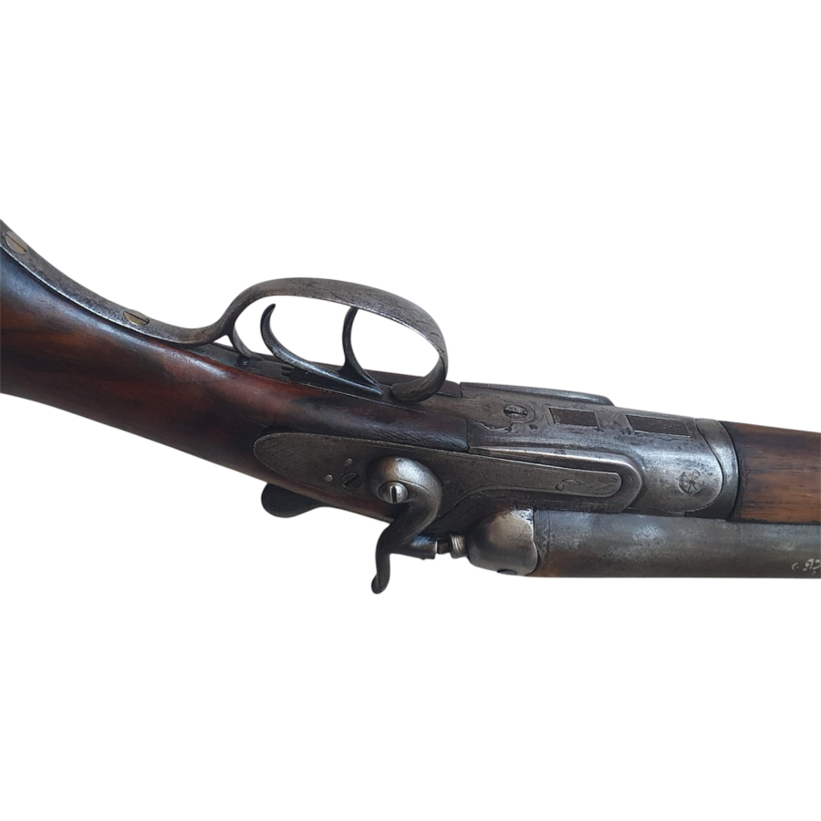 OSMANLI DÖNEMİ BELÇİKA YAPIMI NADİR İLK DÖNEM ÇİFTE TÜFEK