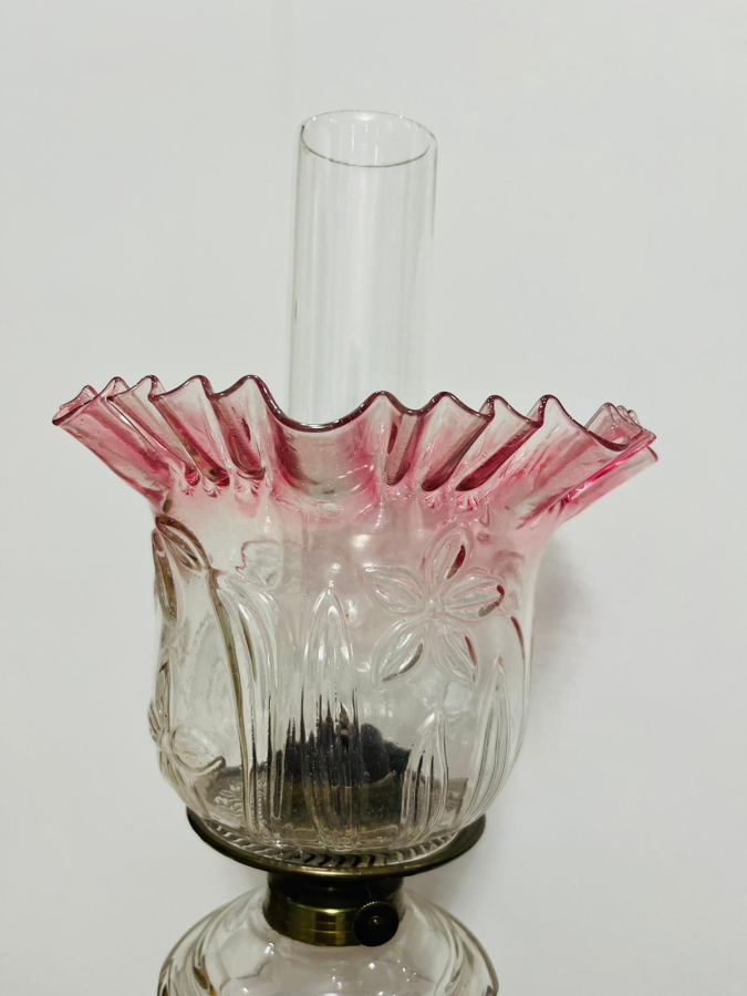 ALTIN VERMEYLİ BRONZ AYAKLI NADİR TİPTE OSMANLI DÖNEMİ GAZ LAMBASI