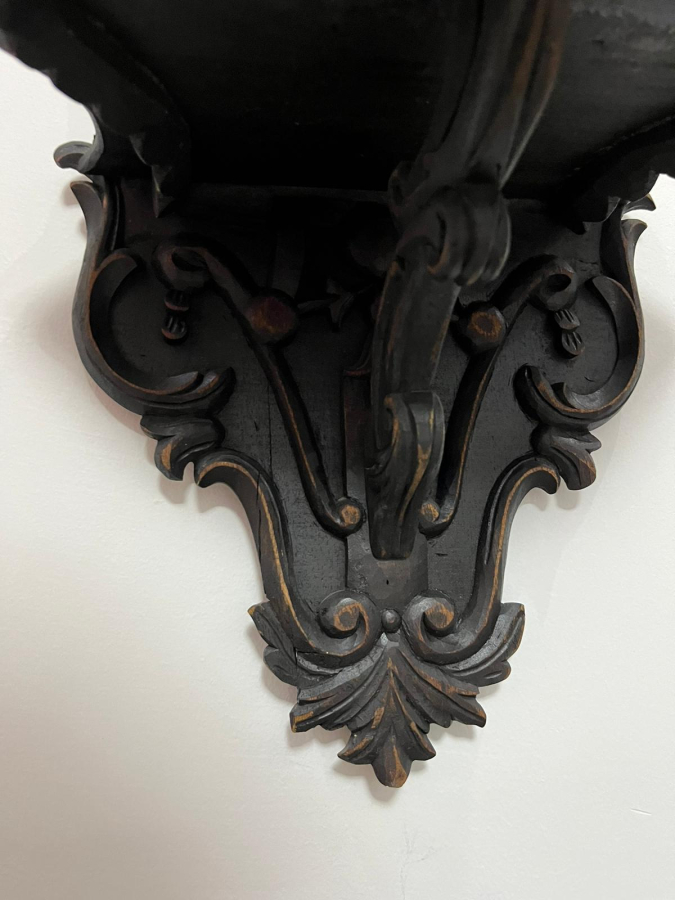 EL OYMA İŞÇİLİKLİ ANTİKA AHŞAP LAMBALIK - KAVUKLUK