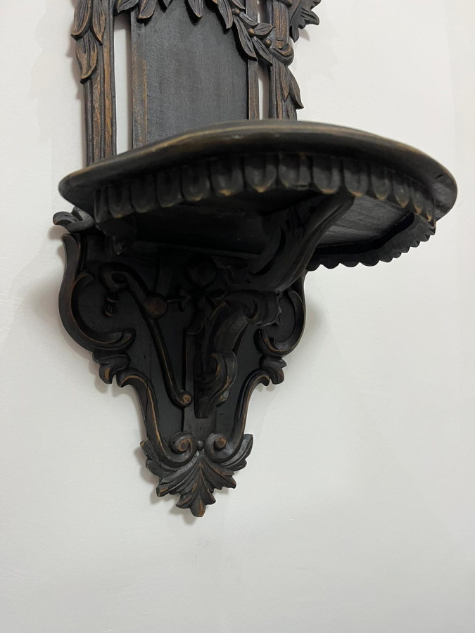 EL OYMA İŞÇİLİKLİ ANTİKA AHŞAP LAMBALIK - KAVUKLUK