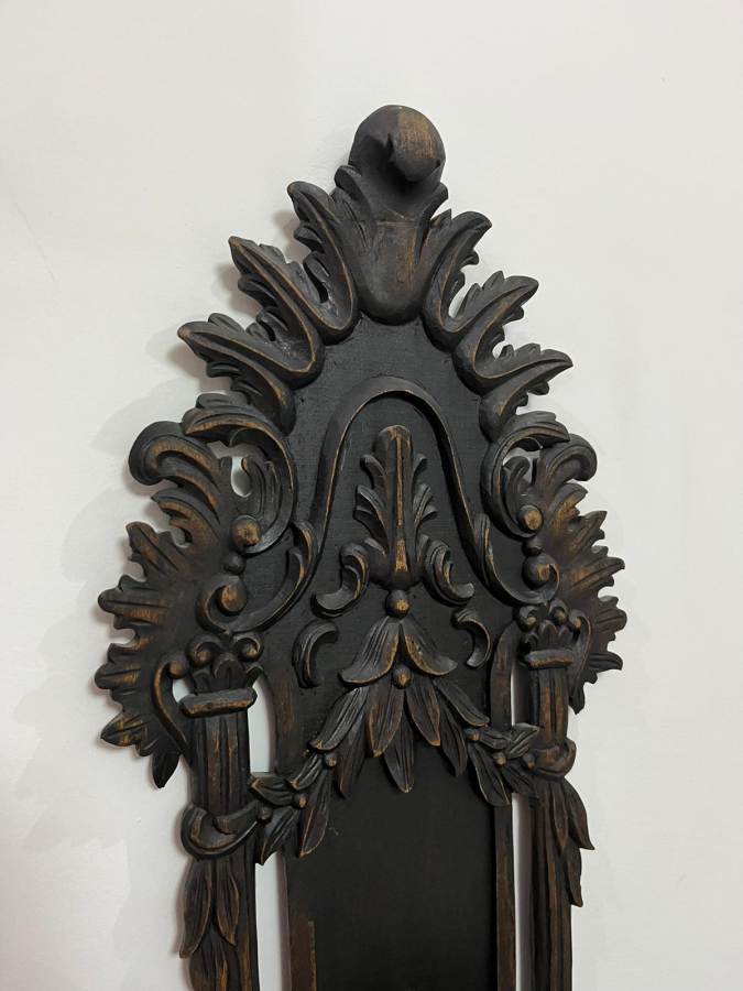 EL OYMA İŞÇİLİKLİ ANTİKA AHŞAP LAMBALIK - KAVUKLUK