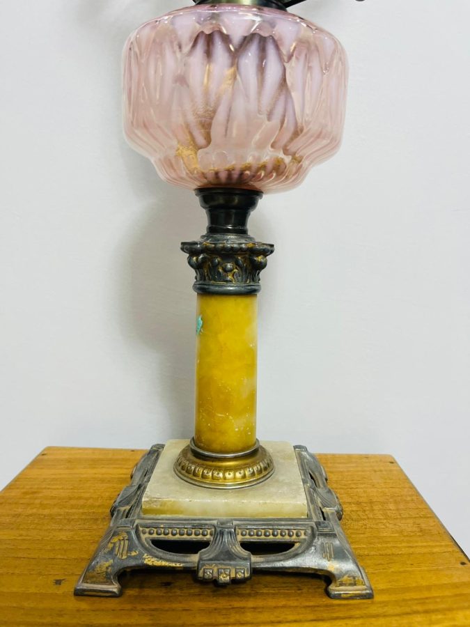 MERMER KAİDELİ OSMANLI DÖNEMİ NADİR TİPTE GAZ LAMBASI 