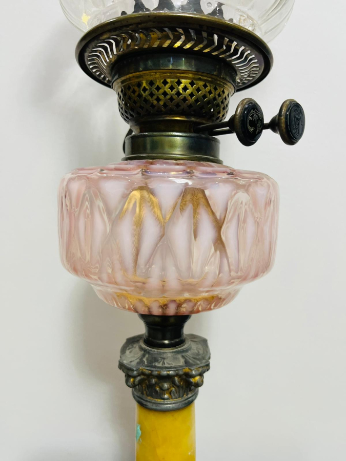 MERMER KAİDELİ OSMANLI DÖNEMİ NADİR TİPTE GAZ LAMBASI 