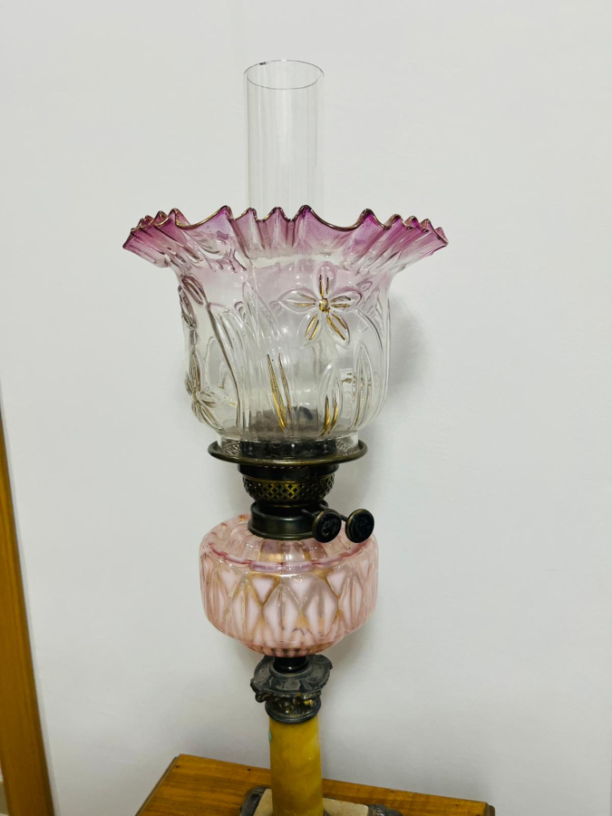 MERMER KAİDELİ OSMANLI DÖNEMİ NADİR TİPTE GAZ LAMBASI 