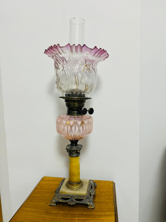 MERMER KAİDELİ OSMANLI DÖNEMİ NADİR TİPTE GAZ LAMBASI 