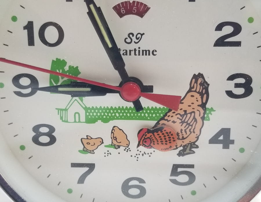 ANTİKA KURMALI TAVUKLU MASA SAATİ