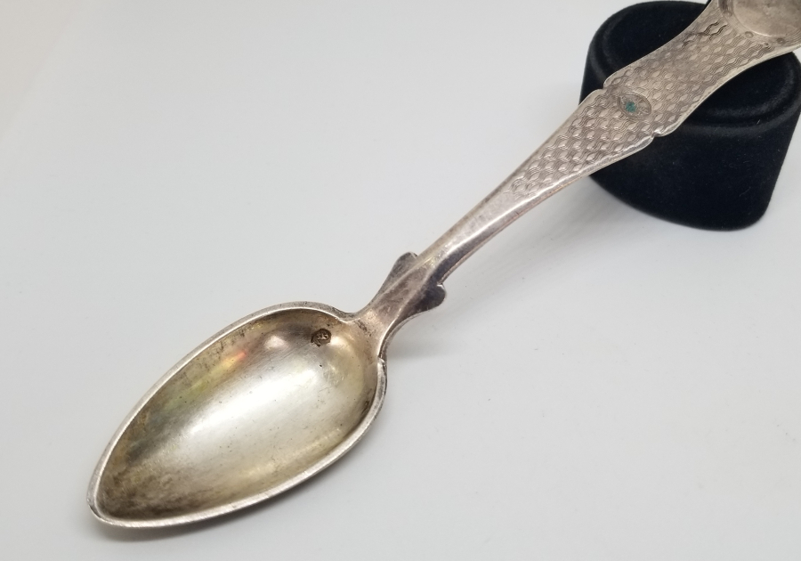 AZNAVUR İŞÇİLİKLİ OSMANLI DÖNEMİ TUĞRALI GÜMÜŞ KAŞIK