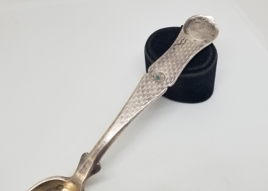 AZNAVUR İŞÇİLİKLİ OSMANLI DÖNEMİ TUĞRALI GÜMÜŞ KAŞIK