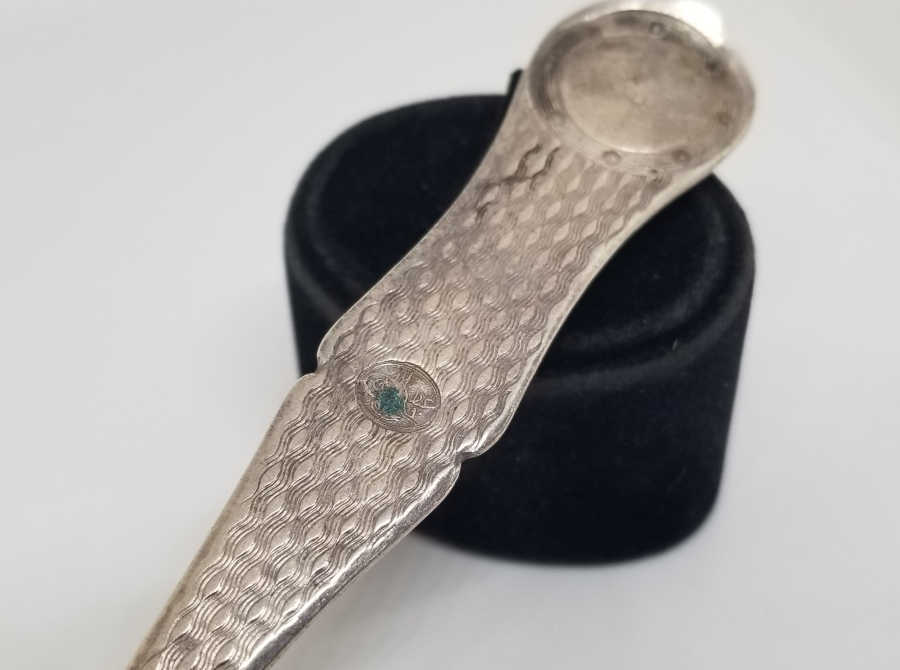 AZNAVUR İŞÇİLİKLİ OSMANLI DÖNEMİ TUĞRALI GÜMÜŞ KAŞIK