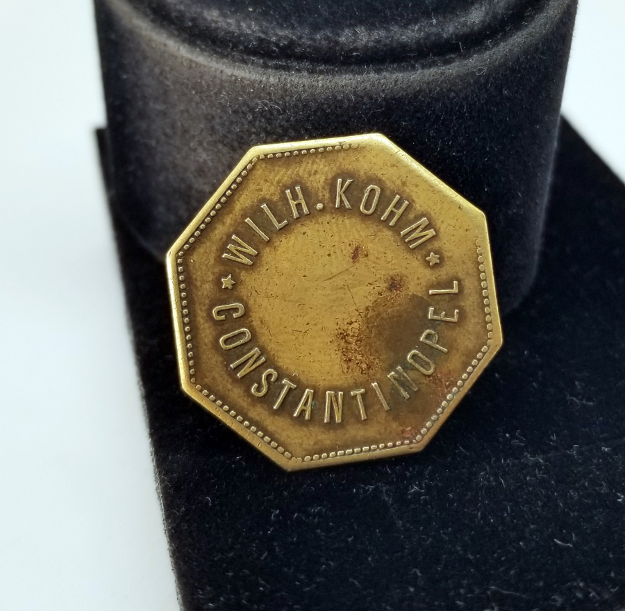 CONSTANTINOPEL WILH. KOHM. YAZILI ÇOK NADİR JETON