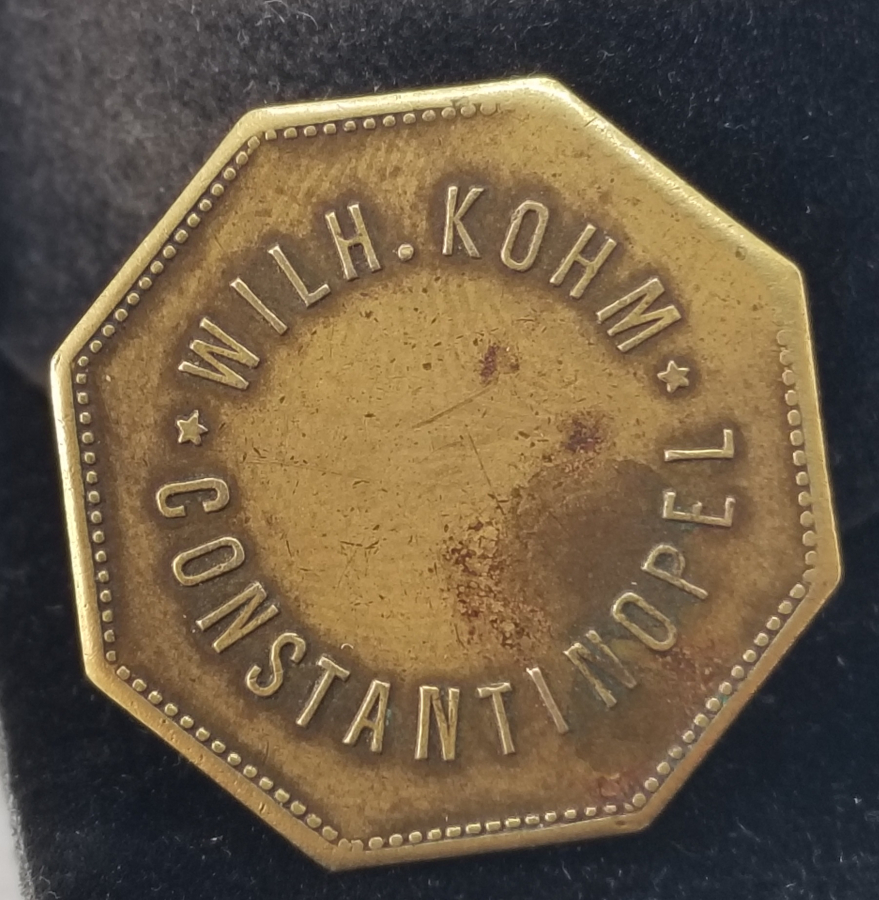 CONSTANTINOPEL WILH. KOHM. YAZILI ÇOK NADİR JETON