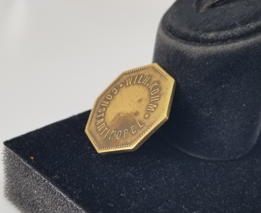 CONSTANTINOPEL WILH. KOHM. YAZILI ÇOK NADİR JETON