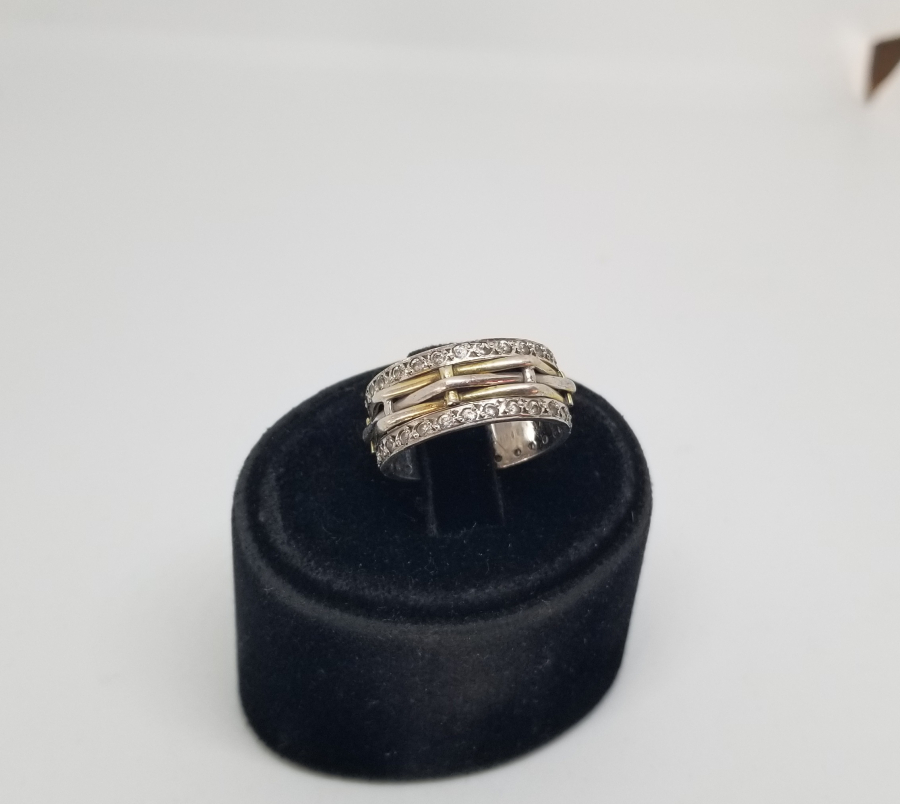 KABARTMA İŞÇİLİKLİ VE MARGAZİT TAŞLI GÜMÜŞ ALYANS