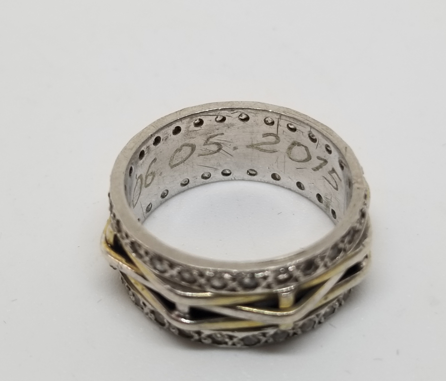 KABARTMA İŞÇİLİKLİ VE MARGAZİT TAŞLI GÜMÜŞ ALYANS