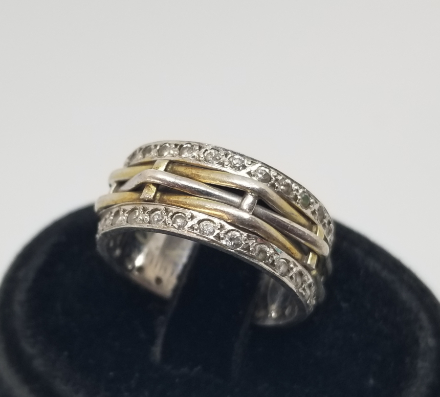 KABARTMA İŞÇİLİKLİ VE MARGAZİT TAŞLI GÜMÜŞ ALYANS