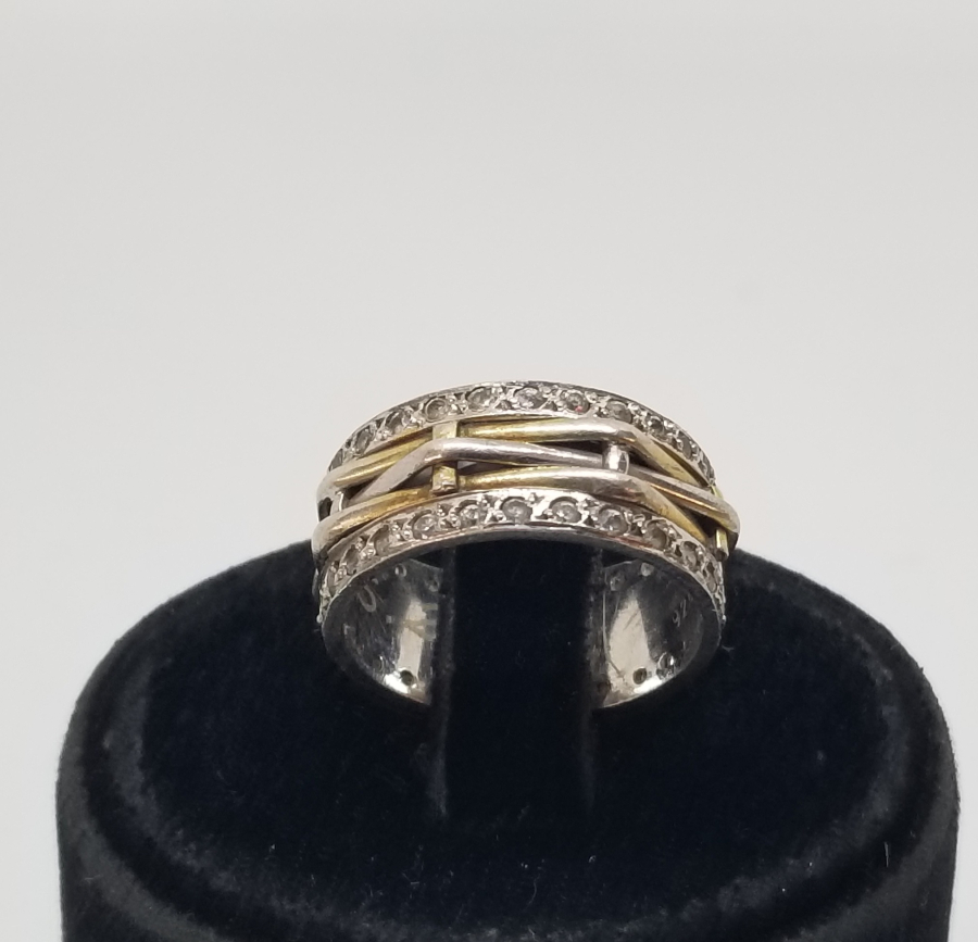 KABARTMA İŞÇİLİKLİ VE MARGAZİT TAŞLI GÜMÜŞ ALYANS