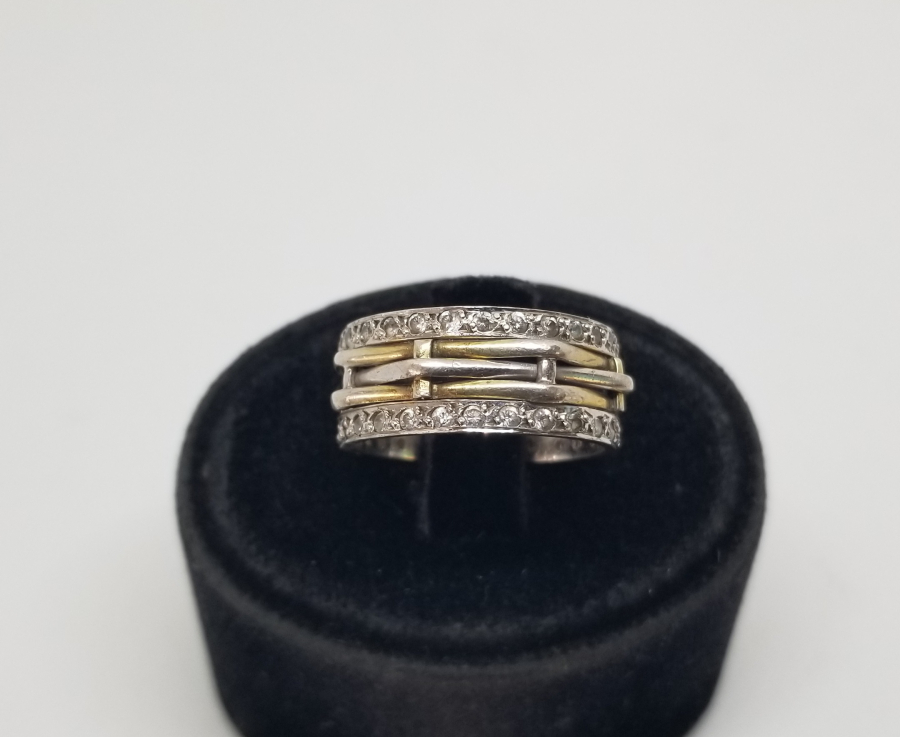 KABARTMA İŞÇİLİKLİ VE MARGAZİT TAŞLI GÜMÜŞ ALYANS