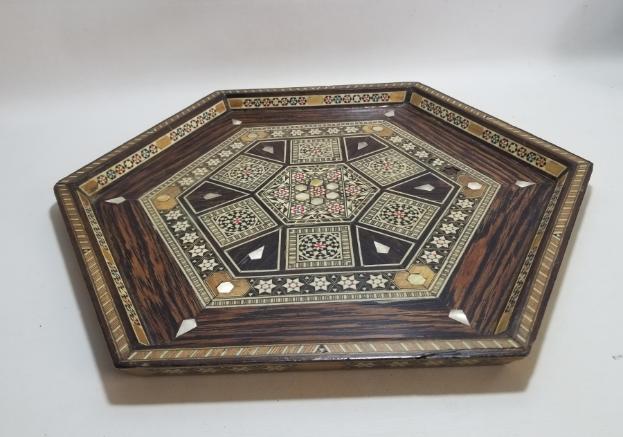 MARKÜTERİ İŞÇİLİKLİ OSMANLI DÖNEMİ NADİR KAHVE TEPSİSİ