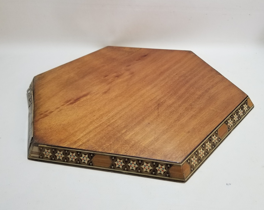 MARKÜTERİ İŞÇİLİKLİ OSMANLI DÖNEMİ NADİR KAHVE TEPSİSİ