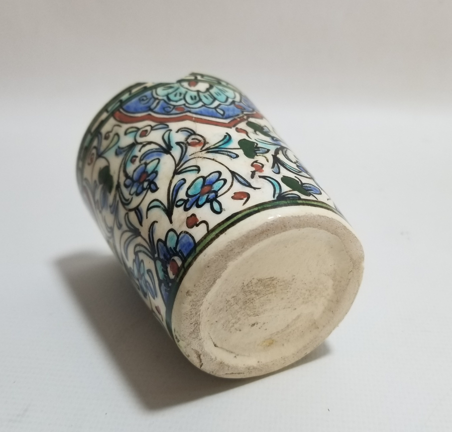 OSMANLI DÖNEMİ EL BOYAMA NADİR KÜTAHYA BARDAK