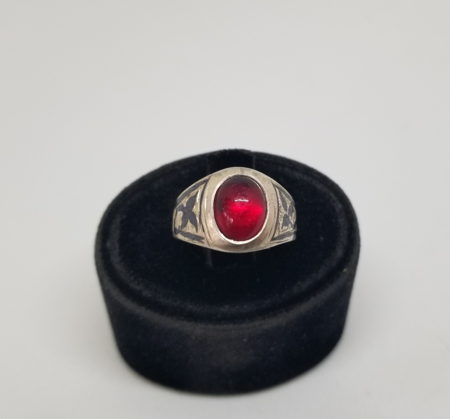 ÖZEL YAPIM SAVAT İŞÇİLİKLİ SİYAH AKİK YÜZÜK