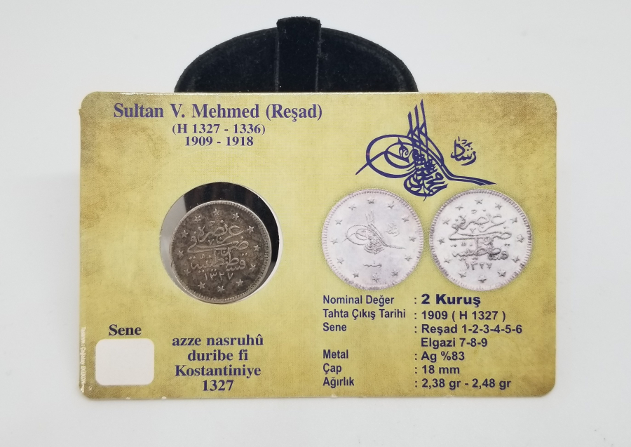 SULTAN MEHMET REŞAT HAN DÖNEMİ GÜMÜŞ 2 KURUŞ MECİDİYE