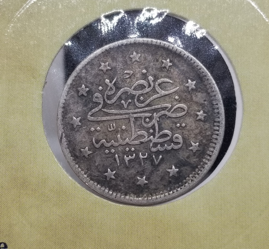 SULTAN MEHMET REŞAT HAN DÖNEMİ GÜMÜŞ 2 KURUŞ MECİDİYE