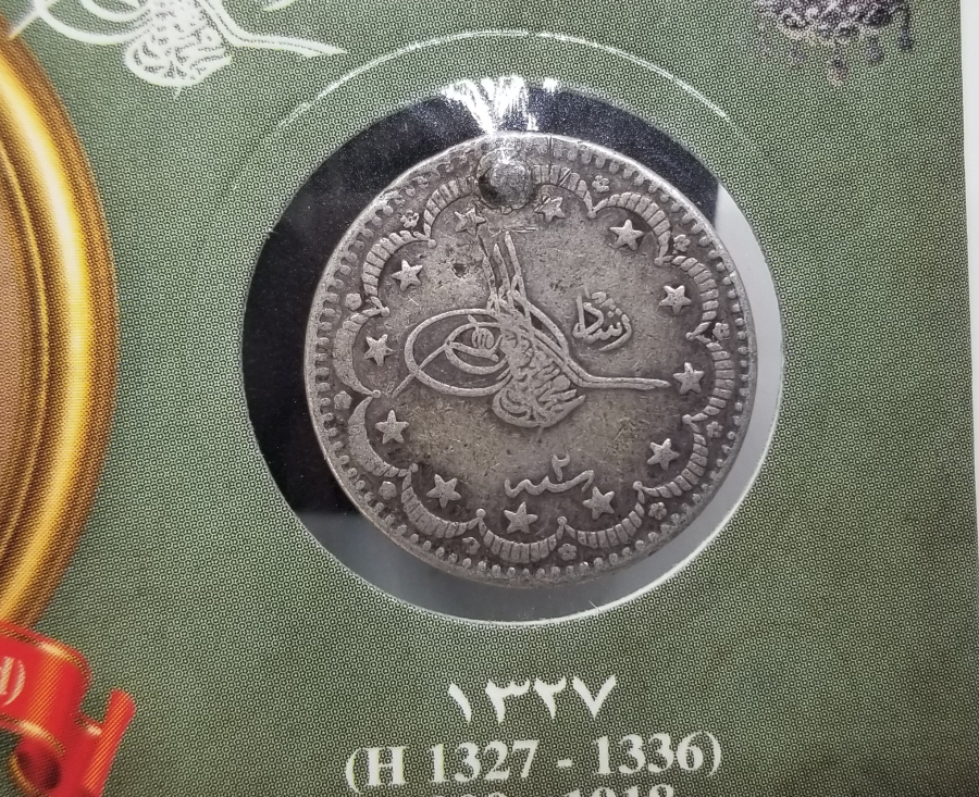 SULTAN MEHMET REŞAT HAN DÖNEMİ GÜMÜŞ 5 KURUŞ MECİDİYE