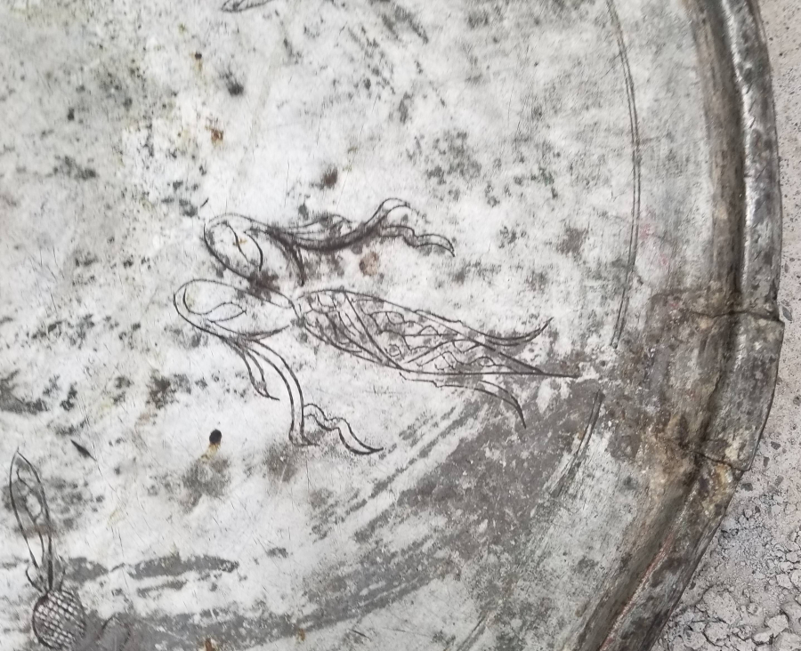 OSMANLI DÖNEMİ ÜZERİ İŞLEMELİ BAKIR SİNİ