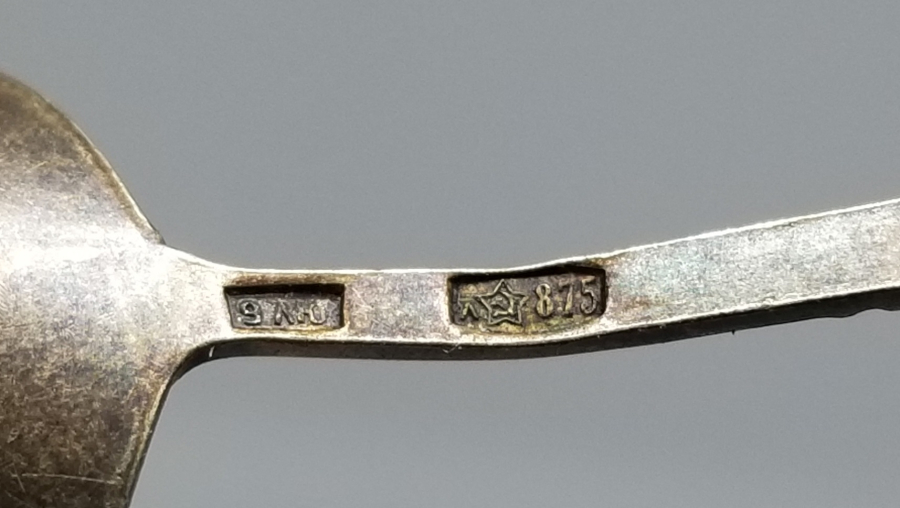 ORAK ÇEKİÇ DAMGALI ANTİKA RUS GÜMÜŞ HAYVAR KAŞIĞI