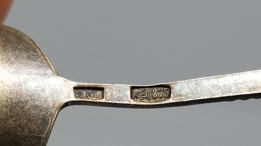 ORAK ÇEKİÇ DAMGALI ANTİKA RUS GÜMÜŞ HAYVAR KAŞIĞI