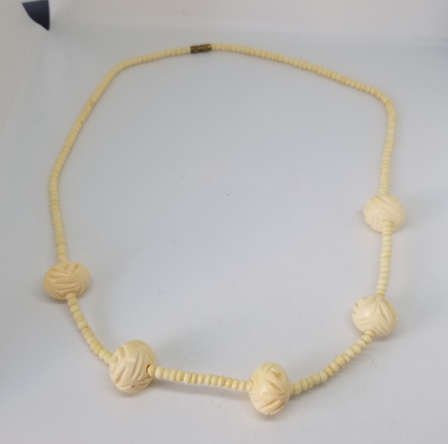 OSMANLI DÖNEMİ EL YAPIMI KEMİK GERDANLIK