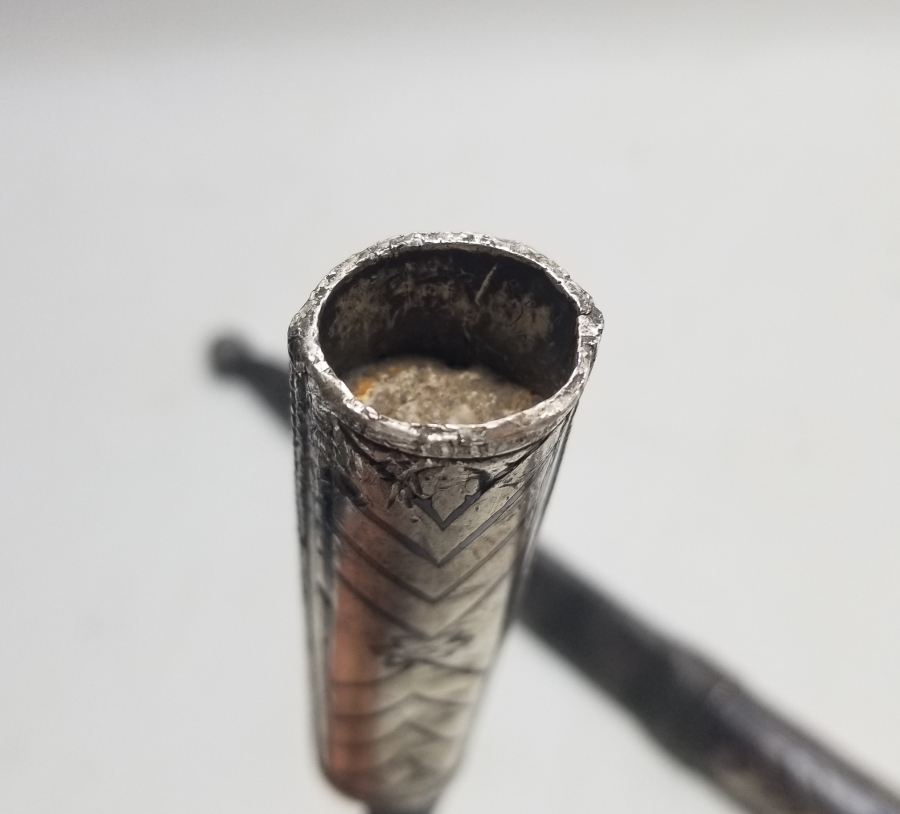 İÇİNDE GUBAR-I ŞERİF BULUNAN ÇOK NADİR SAVATLI GÜMÜŞ KUŞAK KAMASI