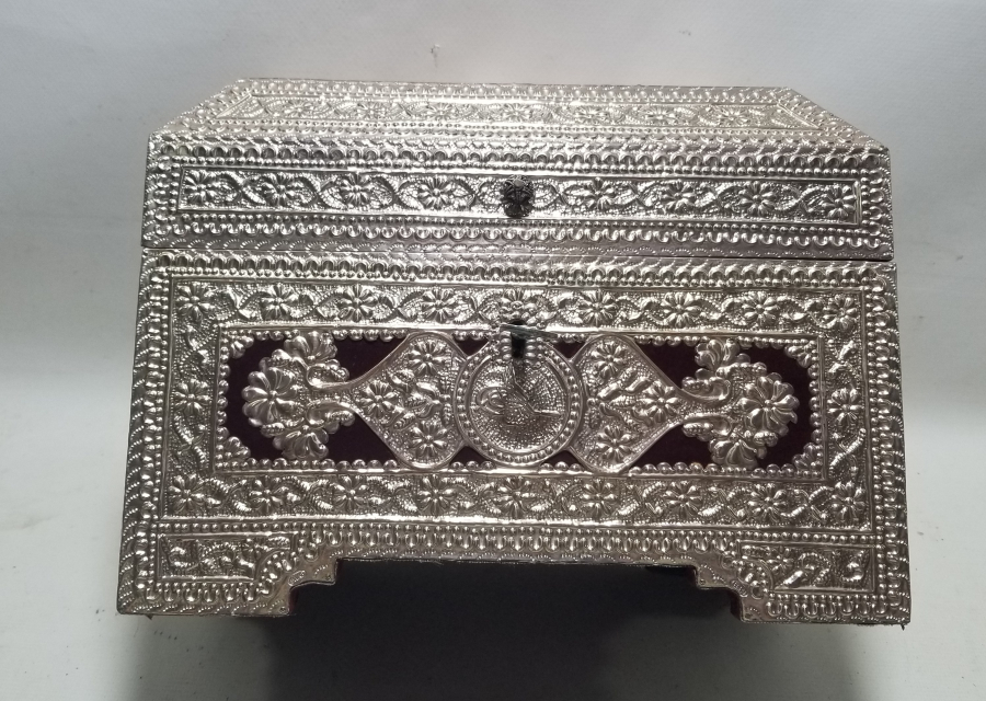 ORJİNAL GÜMÜŞ KUTUSUNDA ANTİKA GELİN HAMAM TAKIMI