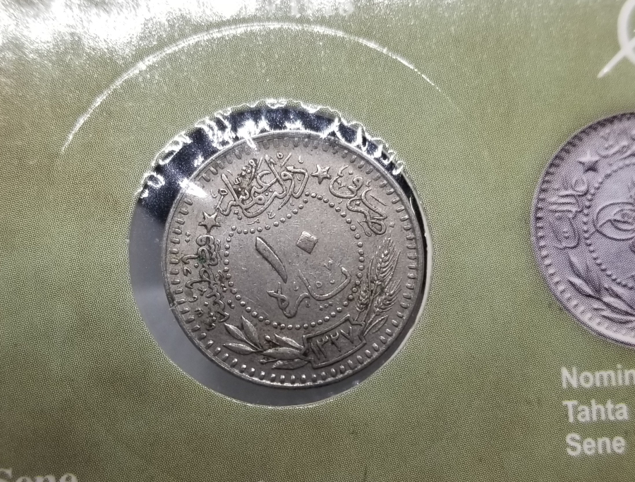 MEHMET REŞAT HAN DÖNEMİ KOLEKSİYONLUK NİKEL 10 PARA