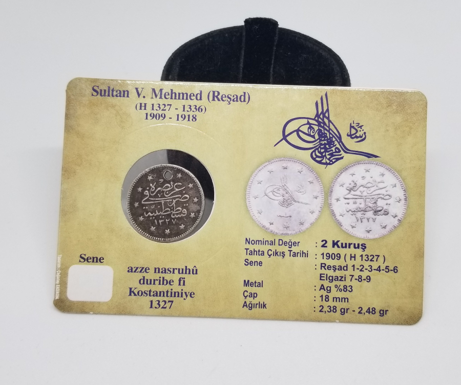 SULTAN MEHMET REŞAT HAN DÖNEMİ GÜMÜŞ 2 KURUŞ MECİDİYE