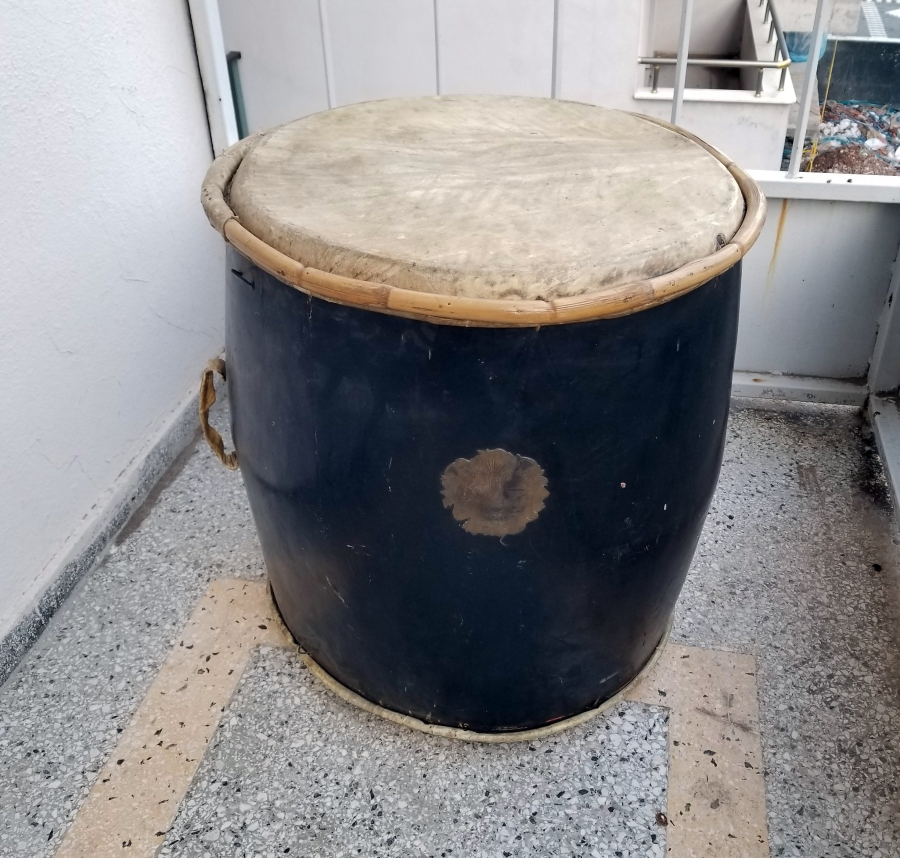 OSMANLI DEVLET ARMASI VE MUZİKA-İ HÜMAYUN AMBLEMLİ ÇOK NADİR MEHTERAN DAVULU