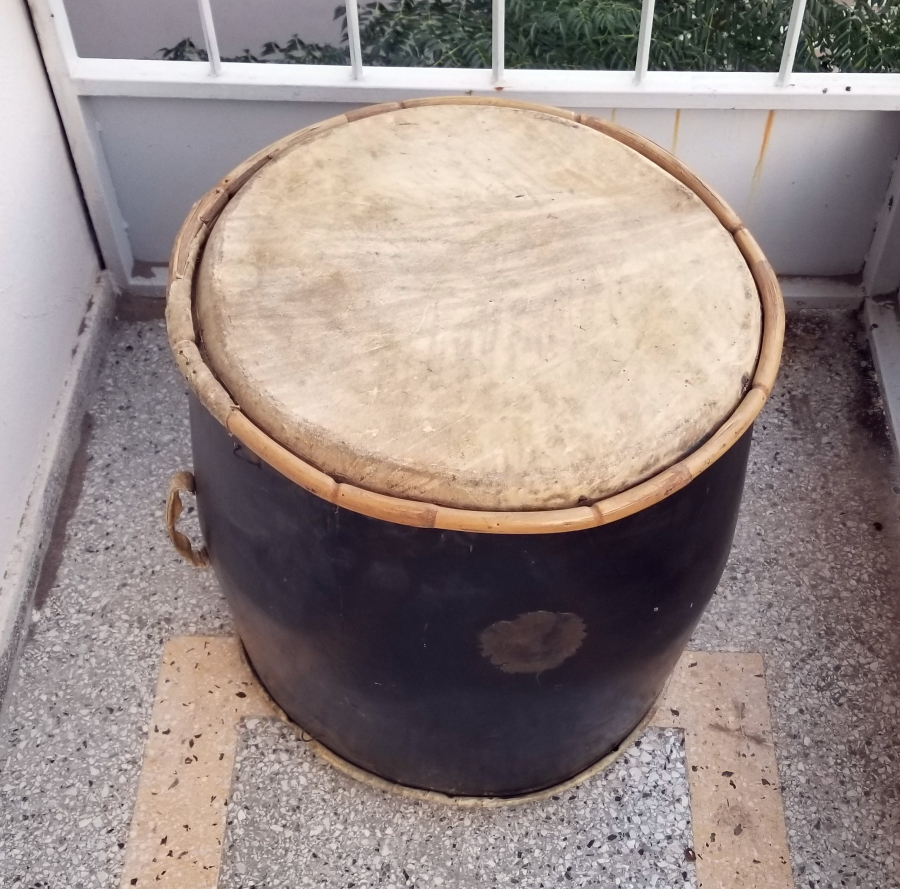 OSMANLI DEVLET ARMASI VE MUZİKA-İ HÜMAYUN AMBLEMLİ ÇOK NADİR MEHTERAN DAVULU