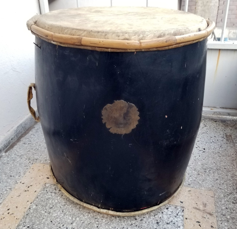 OSMANLI DEVLET ARMASI VE MUZİKA-İ HÜMAYUN AMBLEMLİ ÇOK NADİR MEHTERAN DAVULU