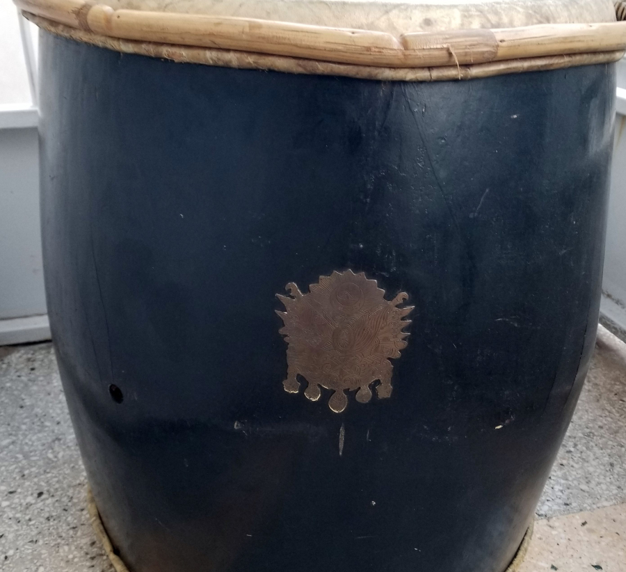 OSMANLI DEVLET ARMASI VE MUZİKA-İ HÜMAYUN AMBLEMLİ ÇOK NADİR MEHTERAN DAVULU