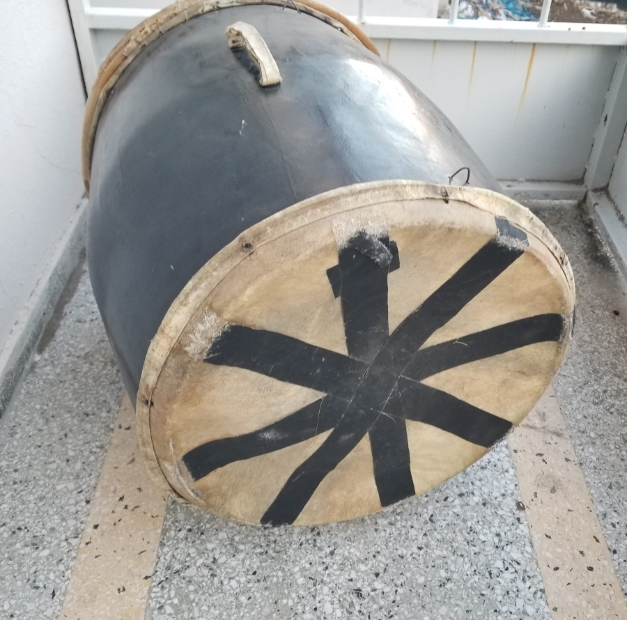 OSMANLI DEVLET ARMASI VE MUZİKA-İ HÜMAYUN AMBLEMLİ ÇOK NADİR MEHTERAN DAVULU