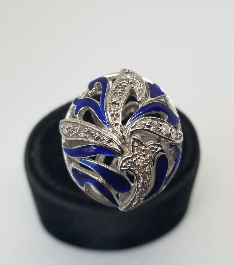 PIRLANTA TAŞLI MİNELİ YÜZÜK