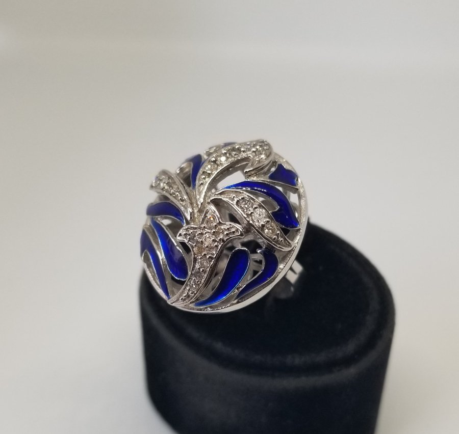 PIRLANTA TAŞLI MİNELİ YÜZÜK